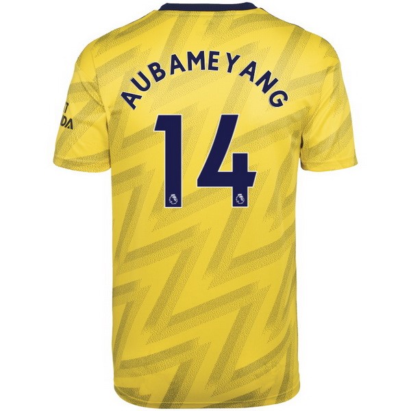 Trikot Arsenal NO.14 Aubameyang Auswarts 2019-20 Gelb Fussballtrikots Günstig